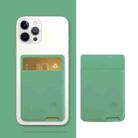 Universal Phone Back Sticker Wallet Card Slots Silicone Pouch Case for iPhone 13 / 12 / 11, Samsung, Huawei, Xiaomi and Other Smarphones(Light Green) - 1