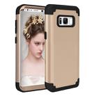 For Galaxy S8 + / G9550 Dropproof 3 in 1 No gap in the middle Silicone sleeve for mobile phone(Gold) - 1