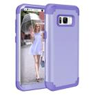 For Galaxy S8 + / G9550 Dropproof 3 in 1 No gap in the middle Silicone sleeve for mobile phone(Purple) - 1
