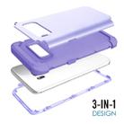 For Galaxy S8 + / G9550 Dropproof 3 in 1 No gap in the middle Silicone sleeve for mobile phone(Purple) - 2