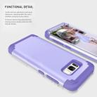 For Galaxy S8 + / G9550 Dropproof 3 in 1 No gap in the middle Silicone sleeve for mobile phone(Purple) - 4