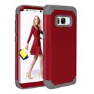 For Galaxy S8 + / G9550 Dropproof 3 in 1 No gap in the middle Silicone sleeve for mobile phone(Red) - 1
