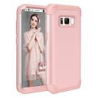 For Galaxy S8 + / G9550 Dropproof 3 in 1 No gap in the middle Silicone sleeve for mobile phone(Rose Gold) - 1