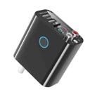 K16 2 in 1 3.5mm AUX + RAC Dual Output Plug-in Bluetooth 5.0 Audio Transmitter Receiver with Remote Control, CN Plug (Black) - 1