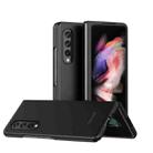 For Samsung Galaxy Z Fold3 5G Skin Feel Frosted Electroplating Foldable PC Protective Case (Black) - 1