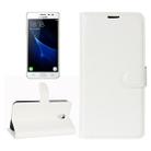 For Galaxy J3 (2017) (EU Version) Litchi Texture Horizontal Flip Leather Case with Holder & Card Slots & Wallet(White) - 1
