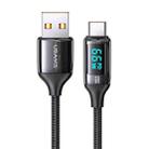 USAMS US-SJ544 U78 6A Type-C / USB-C Aluminum Alloy Digital Display Fast Charging Data Cable, Length: 1.2m (Black) - 1