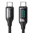 USAMS US-SJ546 U78 100W Type-C / USB-C to Type-C / USB-C Aluminum Alloy Digital Display Fast Charging Data Cable, Length: 1.2m (Black) - 1