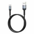 REMAX RC-161a Kayla Series 2.1A USB to USB-C / Type-C Data Cable, Cable Length: 1m (Black) - 1