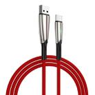 JOYROOM S-M399 Time Series 3A USB-C / Type-C Interface Charging + Transmission Nylon Braided Data Cable with Green Marquee, Cable Length: 1.5m (Red) - 1