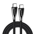 Mcdodo CA-5891 Excellence Series 3A Type-C to Type-C Cable, Length: 2m(Black) - 1