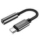 Mcdodo CA-6110 Type-C to DC 3.5mm Audio Convertor Cable for Huawei/Xiaomi/OPPO/Vivo Mobile Devices, Length: 11cm(Black) - 1