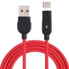 Magnetic Suction Head USB-C / Type-C to USB Nylon Braided Charging Data Cable, Length: 1m - 1