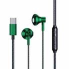 WK King Kong Series YC01 USB-C / Type-C Music Call Wired Earphone(Green) - 1