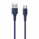 REMAX RC-068a 5A  Type-C / USB-C High Elastic TPE Fast Charging Data Cable, Length: 1m (Blue) - 1