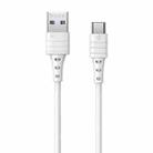 REMAX RC-068a 5A  Type-C / USB-C High Elastic TPE Fast Charging Data Cable, Length: 1m (White) - 1