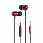 USAMS US-SJ548 EP-44 3.5mm Aluminum Alloy In-ear Wired Earphone with Central Control, Length: 1.2m (Red) - 1