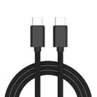 60W PD USB-C / Type-C Male to USB-C / Type-C Male Braided Data Cable, Cable Length: 1m - 1