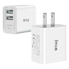 IVON AD36 12W 2.4A Dual USB Port Travel Charger, US Plug - 1