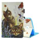 For Galaxy Tab A 8.0  / T380 & T385 Cats and Butterflies Pattern Horizontal Flip Leather Case with Holder & Card Slots - 1