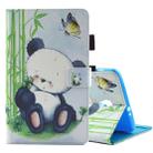 For Galaxy Tab A 8.0  / T380 & T385 Panda Pattern Horizontal Flip Leather Case with Holder & Card Slots - 1