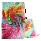 For Galaxy Tab A 8.0  / T380 & T385 Colorful Storm Pattern Horizontal Flip Leather Case with Holder & Card Slots - 1