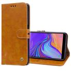 Business Style Oil Wax Texture Horizontal Flip Leather Case for Galaxy A7 (2018) , with Holder & Card Slots & Wallet(Light Brown) - 1