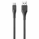 WK WDC-152 6A Micro USB Fast Charging Data Cable, Length: 1m (Black) - 1