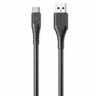 WK WDC-152 6A Type-C / USB-C Fast Charging Data Cable, Length: 3m (Black) - 1