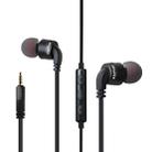 awei ES-30TY TPE In-ear Wire Control Earphone with Mic, For iPhone, iPad, Galaxy, Huawei, Xiaomi, LG, HTC and Other Smartphones(Black) - 1