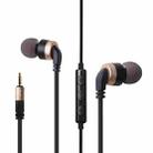 awei ES-30TY TPE In-ear Wire Control Earphone with Mic, For iPhone, iPad, Galaxy, Huawei, Xiaomi, LG, HTC and Other Smartphones(Gold) - 1