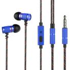 awei ES-660i TPE Weave In-ear Wire Control Earphone with Mic, For iPhone, iPad, Galaxy, Huawei, Xiaomi, LG, HTC and Other Smartphones(Blue) - 2