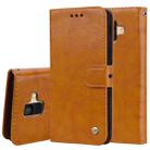 Business Style Oil Wax Texture Horizontal Flip Leather Case for Galaxy A6 (2018), with Holder & Card Slots & Wallet (Brown) - 1