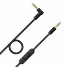ZS0087 3.5mm Male to Male Earphone Cable with Mic & Wire-controlled, Cable Length: 1.4m(Black) - 3