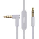 ZS0087 3.5mm Male to Male Earphone Cable with Mic & Wire-controlled, Cable Length: 1.4m(Grey) - 1