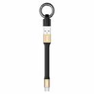 IVON CA90 3.1A Max USB to USB-C / Type-C Portable Data Cable with Ring, Length: 14.5cm (Champagne Gold) - 1