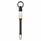 IVON CA90 3.1A Max USB to Micro USB Portable Data Cable with Ring, Length: 14.5cm (Champagne Gold) - 1