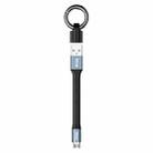 IVON CA90 3.1A Max USB to Micro USB Portable Data Cable with Ring, Length: 14.5cm (Dark Gray) - 1