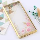 Flowers Patterns Electroplating Soft TPU Protective Cover Case for Galaxy Note 10+ (Gold) - 1