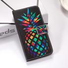 Colorful Pineapple Pattern Colored Drawing Horizontal Flip Leather Case for Galaxy J4 Plus, with Holder & Card Slots & Wallet & Lanyard - 1