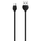 awei CL-62 2 in 1 2.5A USB-C / Type-C Charging + Transmission Aluminum Alloy Double-sided Insertion Data Cable, Length: 1m (Black) - 1