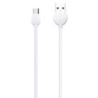 awei CL-62 2 in 1 2.5A USB-C / Type-C Charging + Transmission Aluminum Alloy Double-sided Insertion Data Cable, Length: 1m (White) - 1
