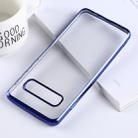 Ultra-thin Electroplating Soft TPU Protective Back Cover Case for Galaxy S10 (Blue) - 1