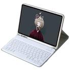 For iPad 10th Gen 10.9 2022 A10B Lambskin Texture Ultra-thin Bluetooth Keyboard Leather Tablet Case with Pen Slot (Grey) - 1