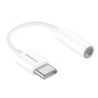 Original Huawei 9cm Type-C to 3.5mm Jack Earphone Cable Headphone Audio Adapter For Huawei P20 Series, Mate 10 Pro(White) - 1