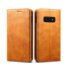 Suteni Calf Texture Horizontal Flip Leather Case for Galaxy S10 E, with Holder & Card Slots & Wallet(Brown) - 1