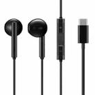 Original Huawei CM33 Type-C Headset Wire Control In-Ear Earphone with Mic for Huawei P20 Series, Mate 10 Series(Black) - 1