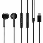 Original Huawei CM33 Type-C Headset Wire Control In-Ear Earphone with Mic for Huawei P20 Series, Mate 10 Series(Black) - 2