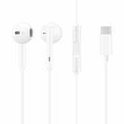 Original Huawei CM33 Type-C Headset Wire Control In-Ear Earphone with Mic, For Huawei P20 Series, Mate 10 Series(White) - 1