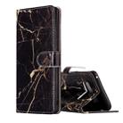 For Galaxy Note 8 Black Gold Marble Pattern Horizontal Flip Leather Case with Holder & Card Slots & Wallet - 1